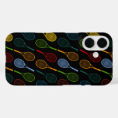 buntes Tennisschlägermuster Case-Mate iPhone Hülle (Rückseite (Horizontal))