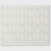 buntes Tennisschlägermuster Geschenkpapier (Flach)