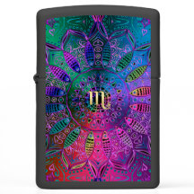 Buntes Tierkreis-Zeichen-Skorpion Zippo Feuerzeug