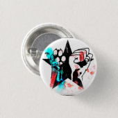Buntes Tierschutzabzeichen Button (Vorne & Hinten)
