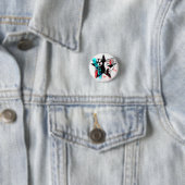Buntes Tierschutzabzeichen Button (Beispiel)