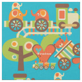 Buntes Tierzug-Gewebe Stoff (Nahaufnahme)