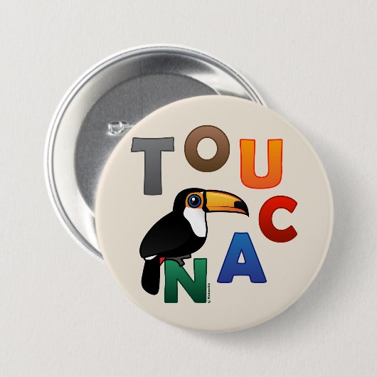Buntes Toucan Button (Vorne & Hinten)