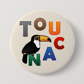 Buntes Toucan Button (Vorderseite)