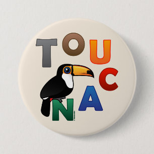 Buntes Toucan Button