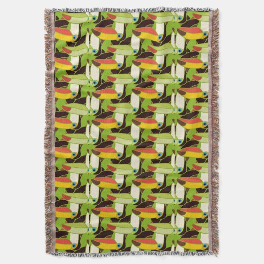 Buntes Toucans 2 Decke (Vorderseite Vertikal)