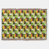 Buntes Toucans 2 Decke (Vorderseite)