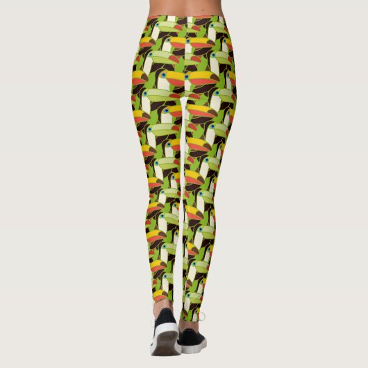 Buntes Toucans 2 Leggings (Rückseite)