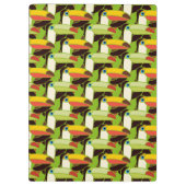 Buntes Toucans | addieren Ihren Namen Klemmbrett (Rückseite)