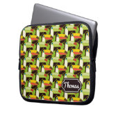 Buntes Toucans | addieren Ihren Namen Laptopschutzhülle (Vorderseite Links)