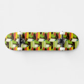 Buntes Toucans Skateboard (Horizontal)