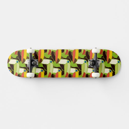 Buntes Toucans Skateboard (Horizontal)