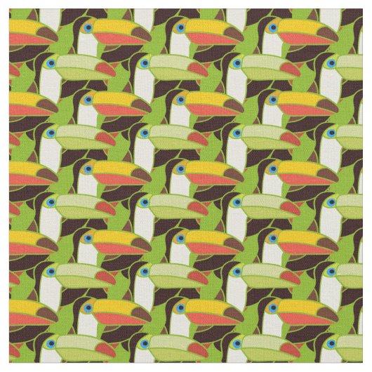 Buntes Toucans Stoff (Nahaufnahme)