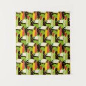 Buntes Toucans Wandteppich (Vorderseite)