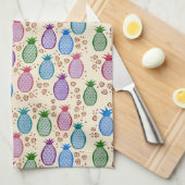 Buntes tropisches Ananas-Geschirrtuch Geschirrtuch (Viertel Falte)