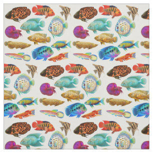 Buntes tropisches Aquarium-Fisch-Gewebe Stoff