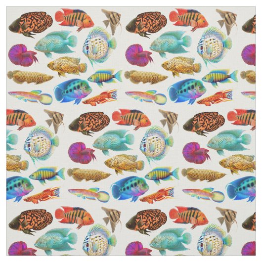 Buntes tropisches Aquarium-Fisch-Gewebe Stoff (Muster)