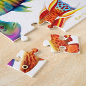 Buntes tropisches Aquarium-Fisch-Puzzlespiel Puzzle (Seite)