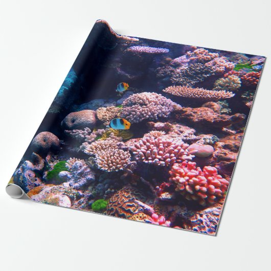 Buntes tropisches Korallenriff Geschenkpapier (Ungerollt)