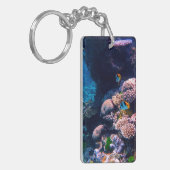 Buntes tropisches Korallenriff Schlüsselanhänger (Vorderseite links)
