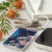 Buntes tropisches Korallenriff Schlüsselanhänger (Vorderseite rechts)