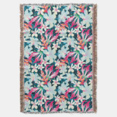 Buntes tropisches Muster Decke (Vorderseite Vertikal)