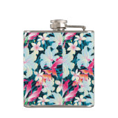 Buntes tropisches Muster Flachmann (Rückseite)