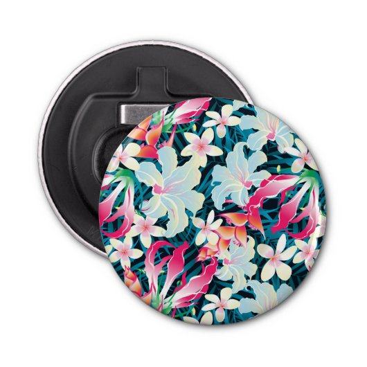 Buntes tropisches Muster Flaschenöffner (Vorderseite)