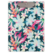 Buntes tropisches Muster Klemmbrett (Vorderseite)