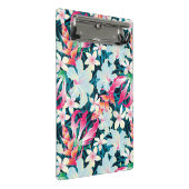 Buntes tropisches Muster Mini Klemmbrett (Schrägansicht)