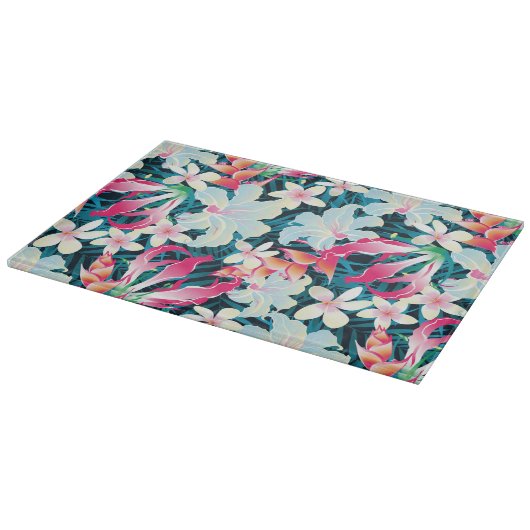 Buntes tropisches Muster Schneidebrett (Ecke)