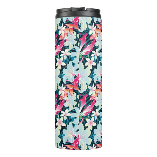 Buntes tropisches Muster Thermosbecher (Rückseite)