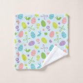 Buntes Tuch-Set des Ostern-Frühlings-Muster-| Badhandtuch Set (Waschlappen)