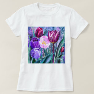 Buntes Tulpen T-Shirt