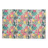 Buntes Tupfen-Kaktus-Muster Kissenbezug (Rückseite-Links)