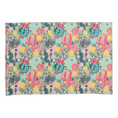 Buntes Tupfen-Kaktus-Muster Kissenbezug (Vorderseite-Rechts)