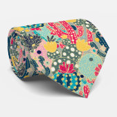 Buntes Tupfen-Kaktus-Muster Krawatte (Gerollt)