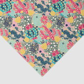 Buntes Tupfen-Kaktus-Muster Seidenpapier (Ausschnitt)