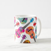 Buntes Ukeleles Kaffeetasse (VorderseiteRechts)