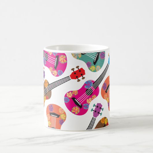 Buntes Ukeleles Kaffeetasse (Mittel)