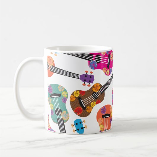 Buntes Ukeleles Kaffeetasse (Links)