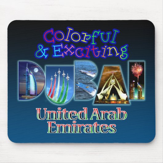 Buntes und aufregendes Dubai Mousepad (Vorne)