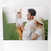 Buntes und festliches Weihnachtsfest Heiliges Foto Dreifach Gefaltete Urlaubskarte (Innen Erste Seite)