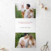 Buntes und festliches Weihnachtsfest Heiliges Foto Dreifach Gefaltete Urlaubskarte (Innenseite)