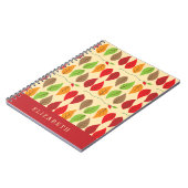 Buntes und modernes Fall-Blatt-Muster Notizblock (Linke Seite)