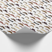 Buntes und modisches sortiertes Schnurrbart-Muster Geschenkpapier (Ecke)