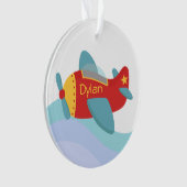 Buntes und niedliches Cartoon-Flugzeug für Jungen Ornament (Vorderseite)