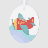 Buntes und niedliches Cartoon-Flugzeug für Jungen Ornament (Vorderseite)