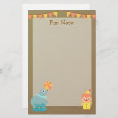 Buntes und niedliches Zirkus-Thema Briefpapier (Vorne/Hinten)