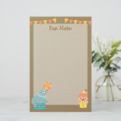 Buntes und niedliches Zirkus-Thema Briefpapier (Stehend Vorderseite)